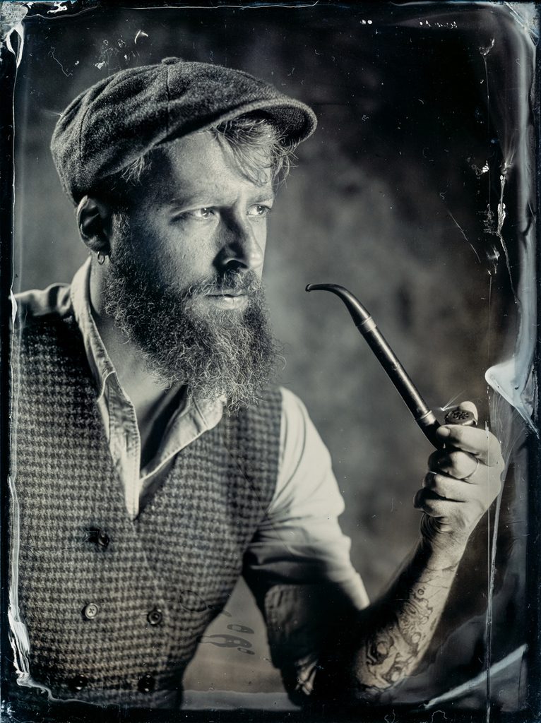 Portrait au collodion de Benjamin Patinaud de la chaine Bolchegeek