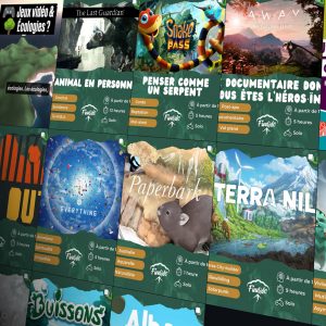 ensemble de tuiles des fiches de recommandations de jeux vidéo